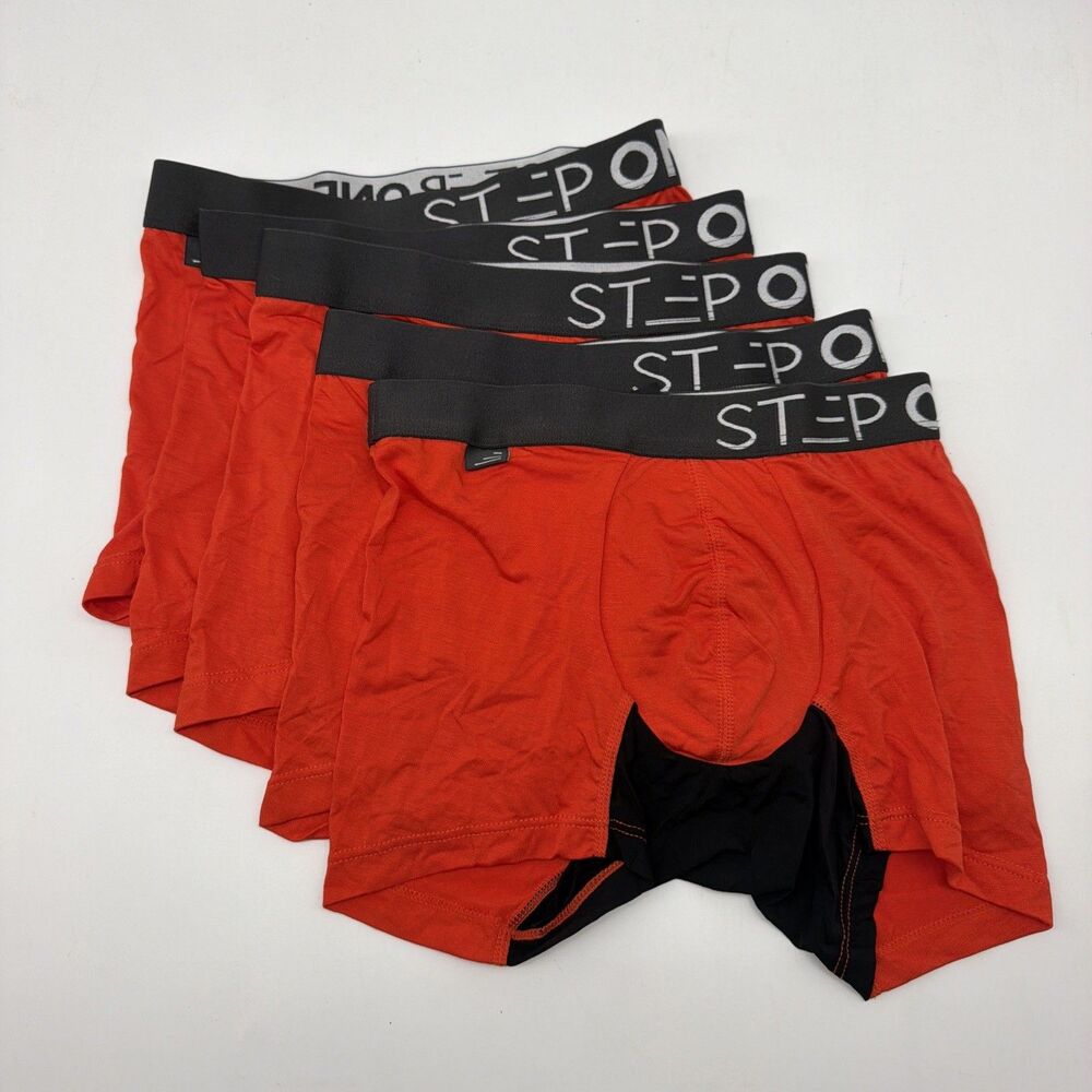 Step One Bamboo Boxer Briefs XXS Red and black 2110C Boxer Lot of 5 NWOT
